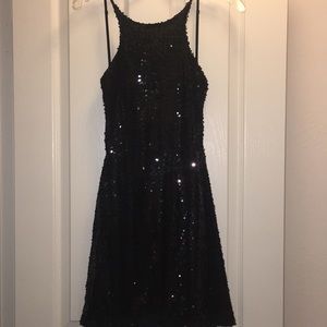**NWT** Never Ending Sequin Black Dress
